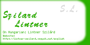 szilard lintner business card